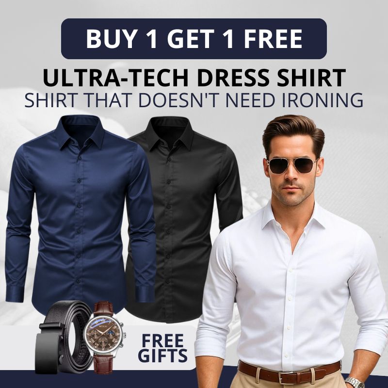 Buy 1, Get 2! Ultra-Tech Dress Shirt – Original Wrinkle-Free Fabric